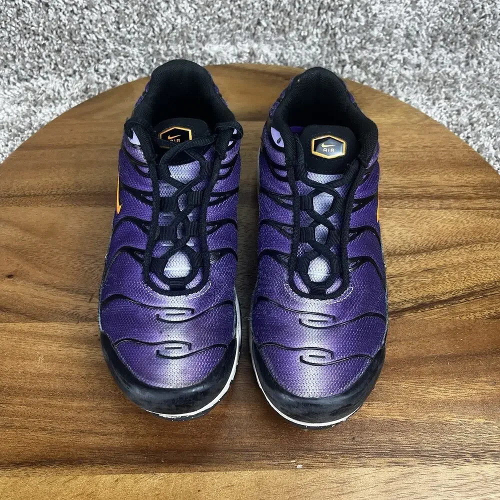 Nike Air Max Plus Running Shoes Youth 2.5Y Purple Black TN Tuned Air CD0610-024